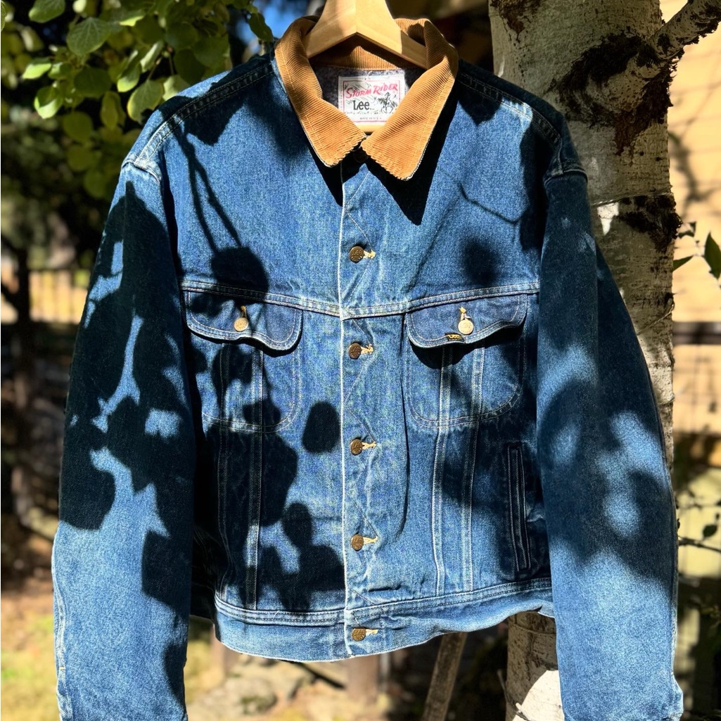 80s Vintage Lee “Storm Rider” Blanket Lined Denim Jacket - Mens S / Womens M
